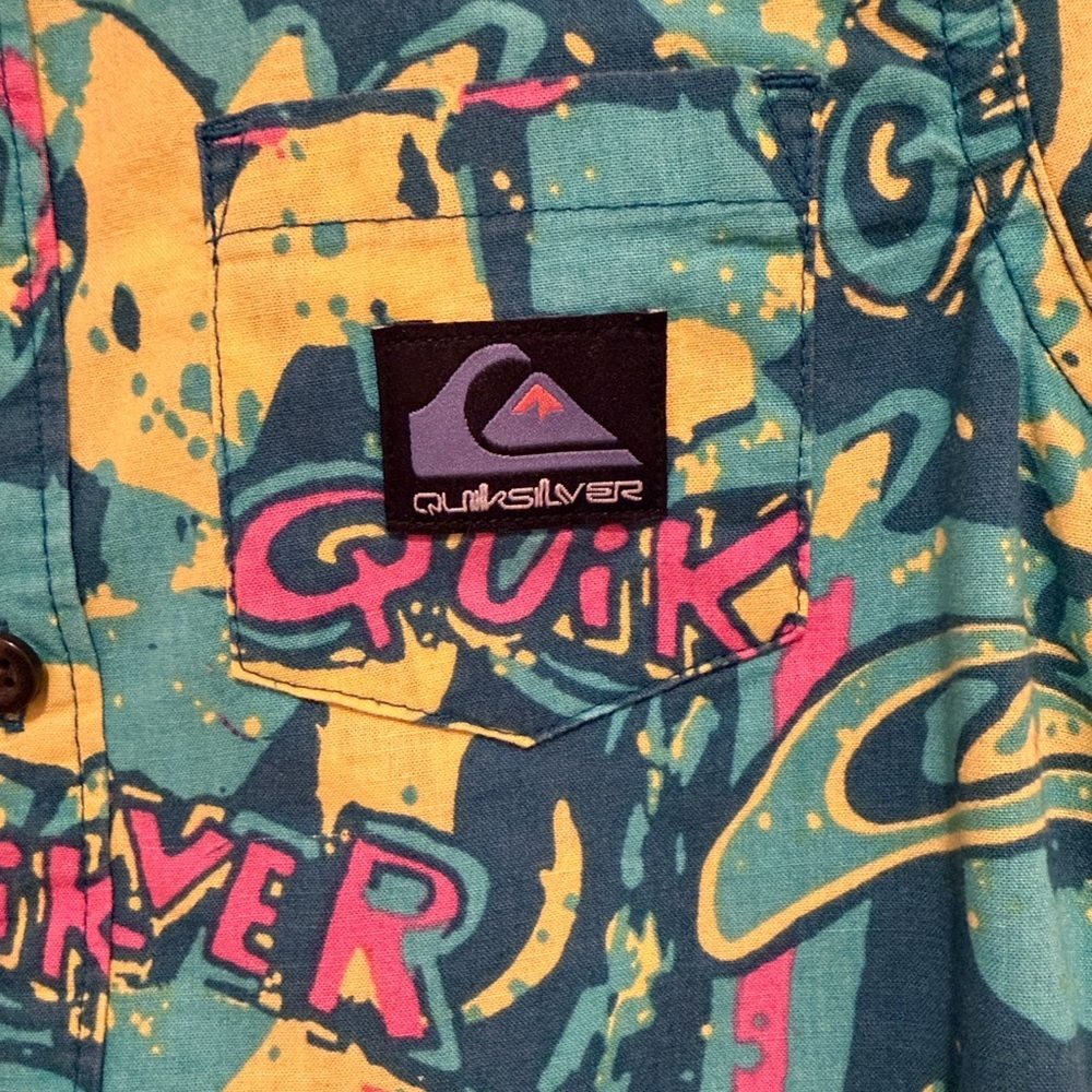 🌴 Boys Surf Shirt Bundle Billabong + Quiksilver Size 5 100% Cotton Tropical - Picture 12 of 14